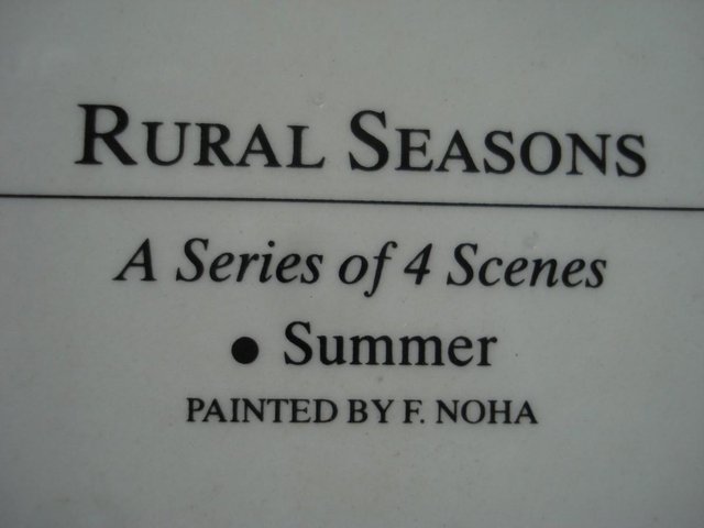 Image 3 of “RURAL SEASONS” PLATE – SUMMER (Painted by F. Noha)