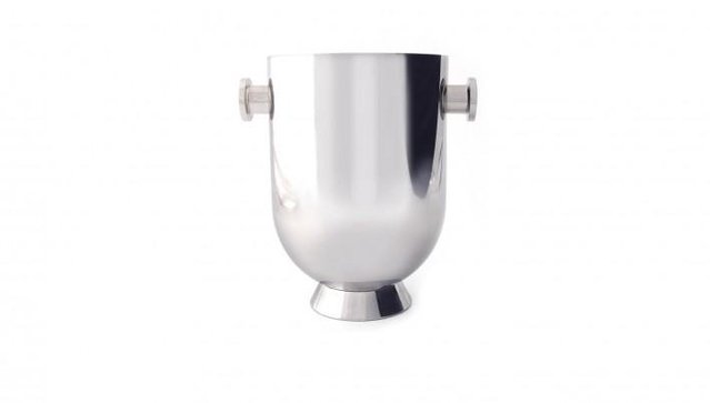 Preview of the first image of Trombone Polished Stainless Steel Champagne Cooler / Bucket.