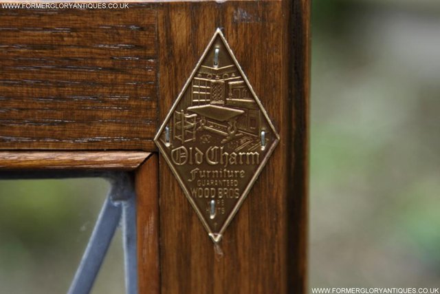 Image 49 of AN OLD CHARM LIGHT OAK CORNER DISPLAY CHINA CABINET CUPBOARD