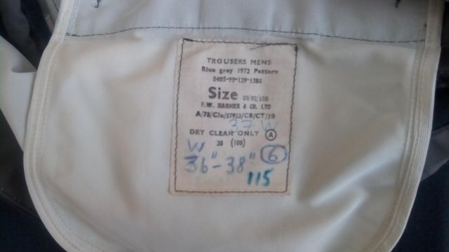 Image 2 of RAF trousers 1972 pattern, excellent condition.
