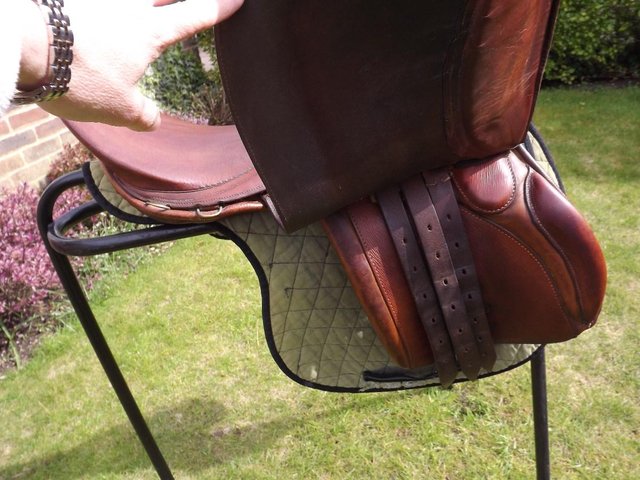 Image 3 of Brown leather saddle