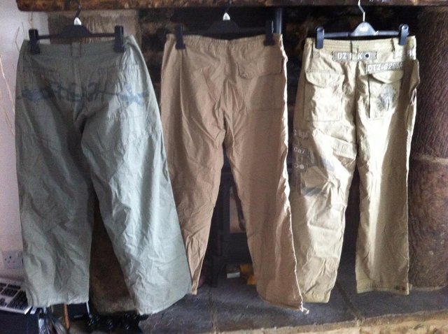Preview of the first image of 1 left: Tom Wolfe mens designer cargo pants....Reduced!.