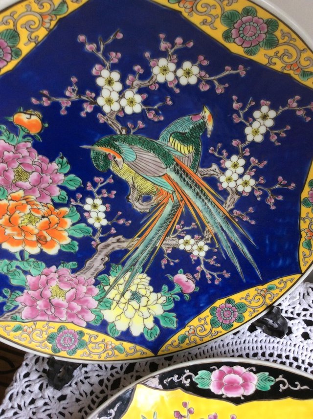 Image 3 of Two large Japanese wall plates