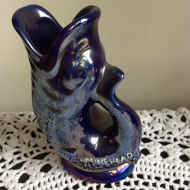 Image 2 of Blue lustre fish glug jug