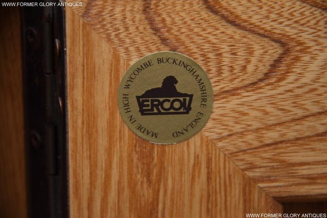 Image 42 of ERCOL LIGHT ELM DISPLAY CABINET CUPBOARD SIDEBOARD DRESSER