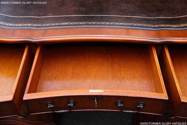 Image 57 of A YEW WOOD PEDESTAL DESK LAPTOP WRITING COMPUTER TABLE STAND