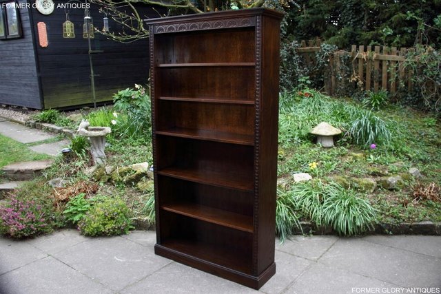 Image 3 of A JAYCEE OLD CHARM DISPLAY CABINET OPEN BOOKCASE SHELVES