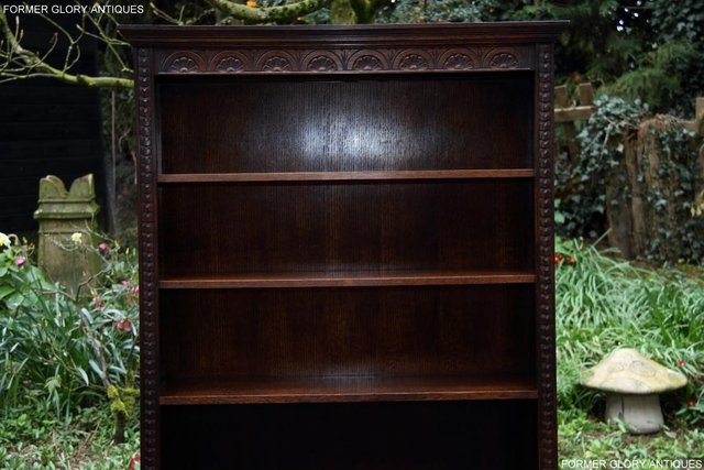 Image 5 of A JAYCEE OLD CHARM DISPLAY CABINET OPEN BOOKCASE SHELVES