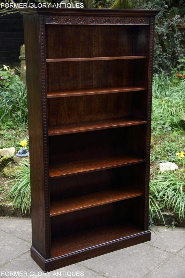 Image 6 of A JAYCEE OLD CHARM DISPLAY CABINET OPEN BOOKCASE SHELVES