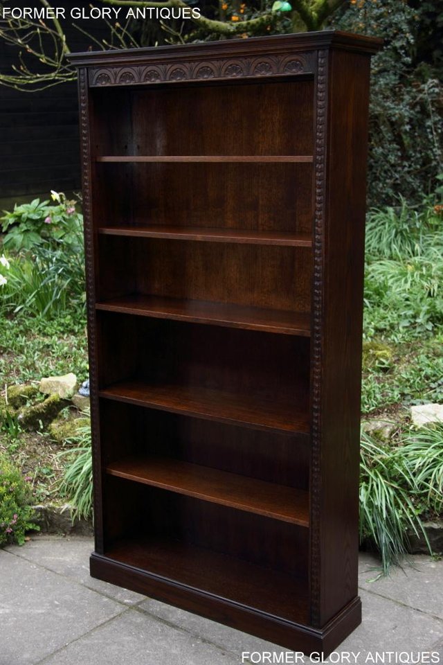 Image 7 of A JAYCEE OLD CHARM DISPLAY CABINET OPEN BOOKCASE SHELVES