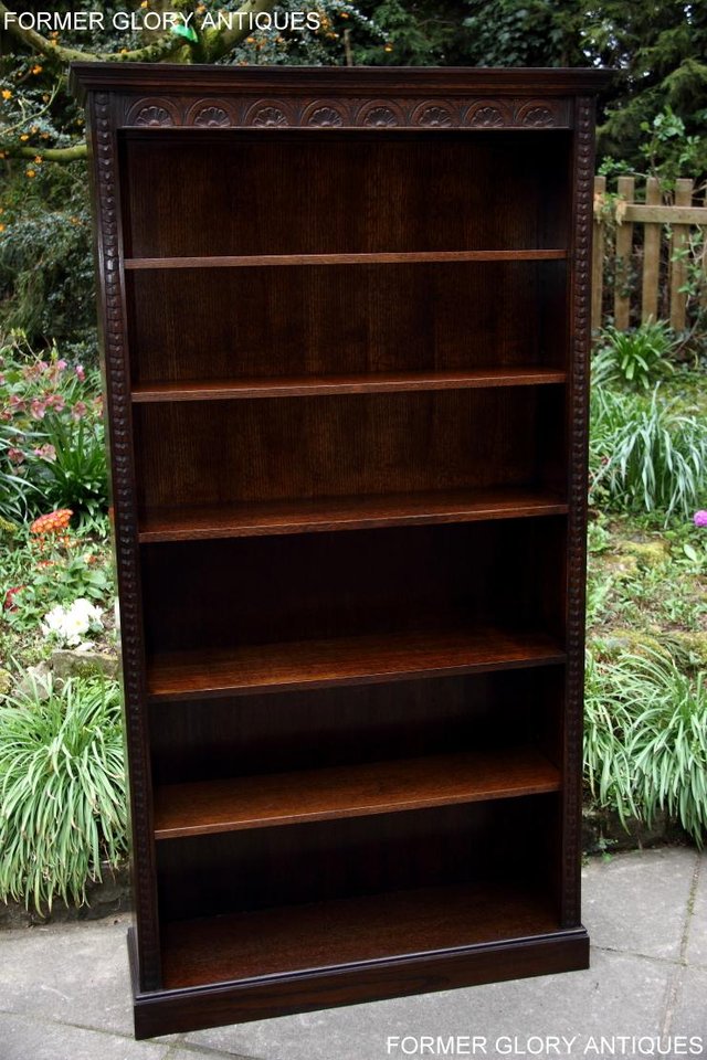 Image 14 of A JAYCEE OLD CHARM DISPLAY CABINET OPEN BOOKCASE SHELVES
