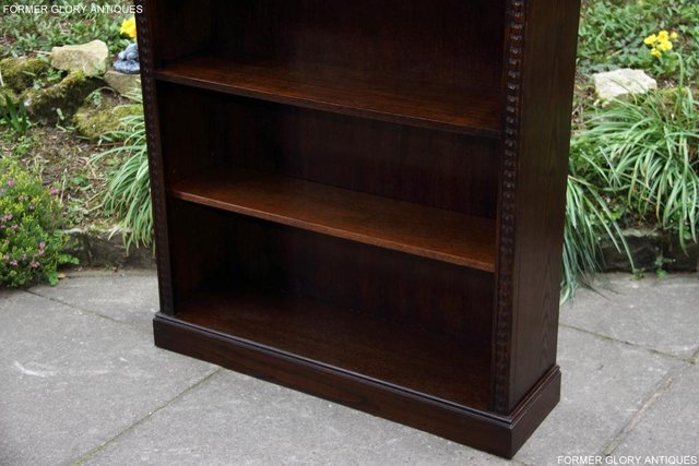 Image 15 of A JAYCEE OLD CHARM DISPLAY CABINET OPEN BOOKCASE SHELVES
