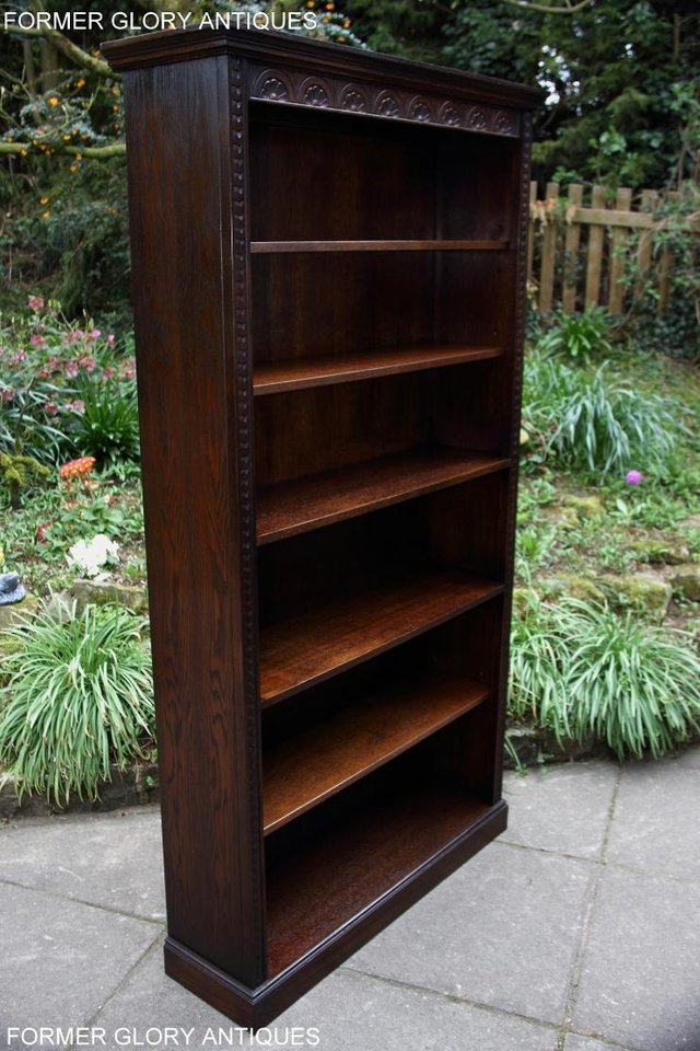 Image 16 of A JAYCEE OLD CHARM DISPLAY CABINET OPEN BOOKCASE SHELVES