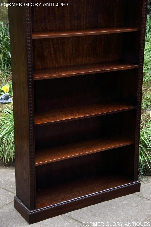 Image 21 of A JAYCEE OLD CHARM DISPLAY CABINET OPEN BOOKCASE SHELVES