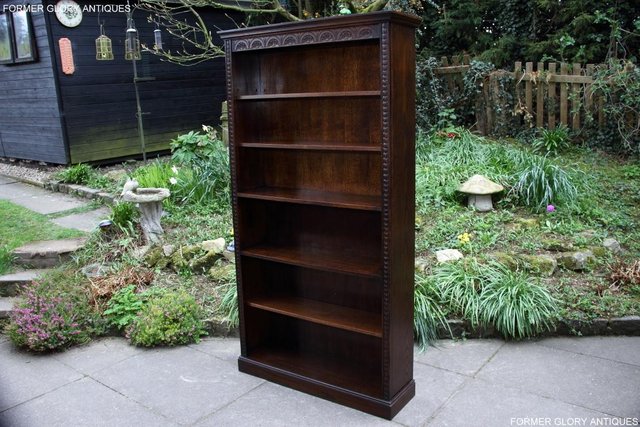 Image 24 of A JAYCEE OLD CHARM DISPLAY CABINET OPEN BOOKCASE SHELVES