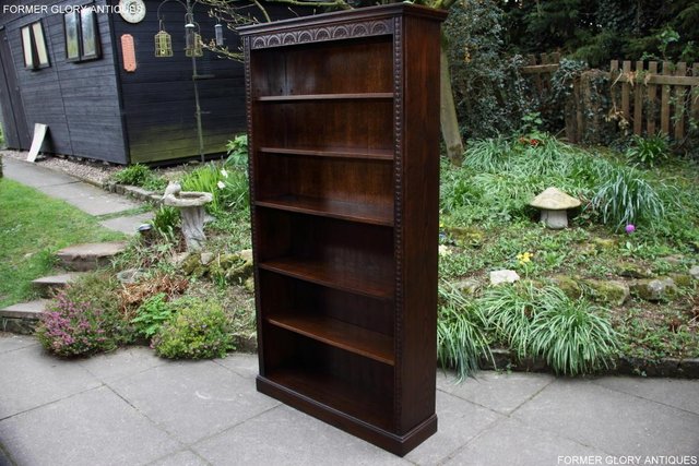 Image 28 of A JAYCEE OLD CHARM DISPLAY CABINET OPEN BOOKCASE SHELVES