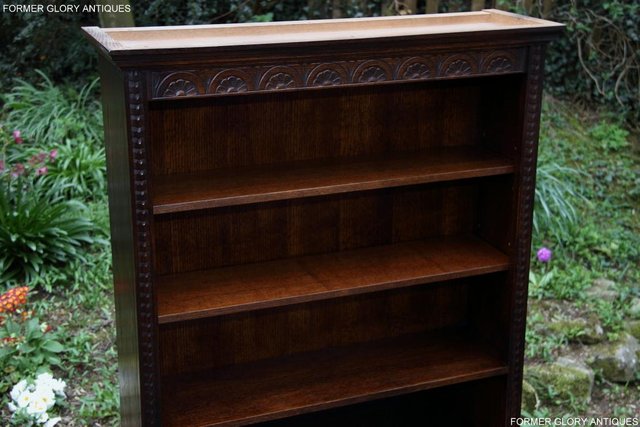 Image 32 of A JAYCEE OLD CHARM DISPLAY CABINET OPEN BOOKCASE SHELVES