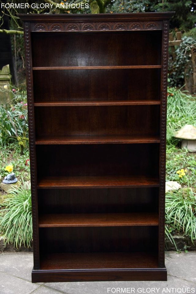 Image 34 of A JAYCEE OLD CHARM DISPLAY CABINET OPEN BOOKCASE SHELVES