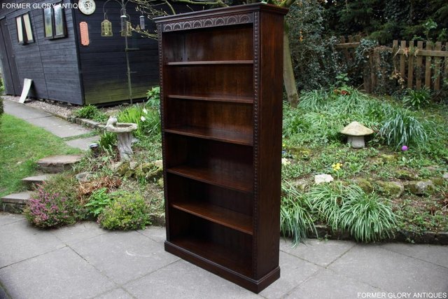 Image 36 of A JAYCEE OLD CHARM DISPLAY CABINET OPEN BOOKCASE SHELVES