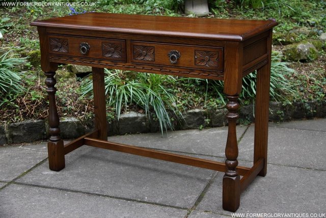 Image 28 of AN OLD CHARM LIGHT OAK LAMP PHONE HALL TABLE STAND SIDEBOARD