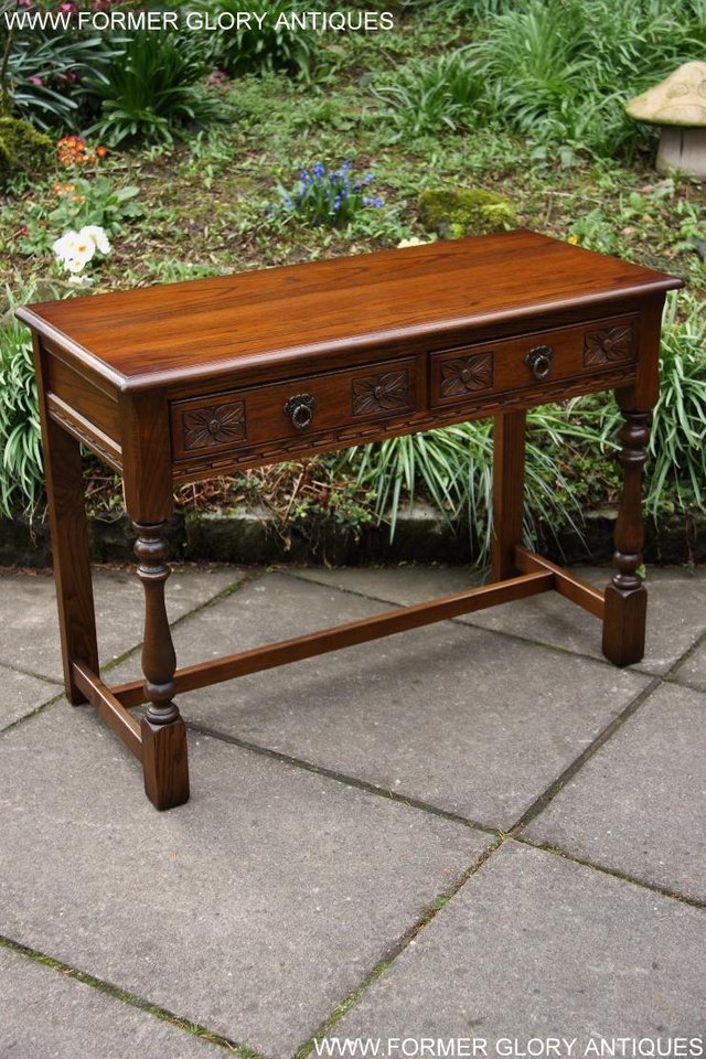 Image 32 of AN OLD CHARM LIGHT OAK LAMP PHONE HALL TABLE STAND SIDEBOARD
