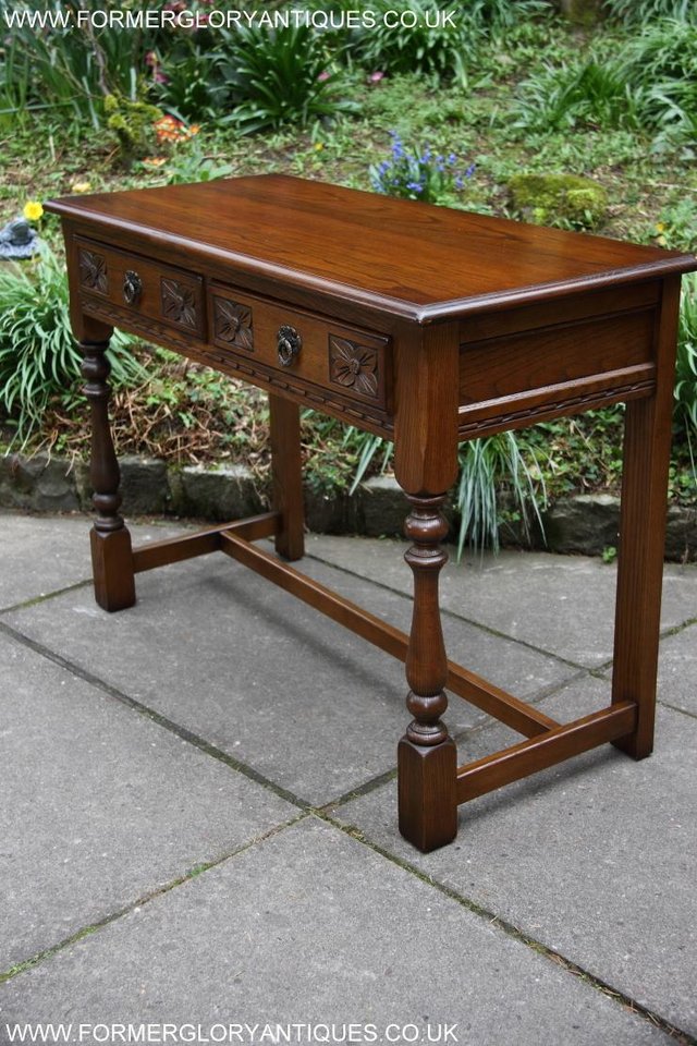 Image 58 of AN OLD CHARM LIGHT OAK LAMP PHONE HALL TABLE STAND SIDEBOARD