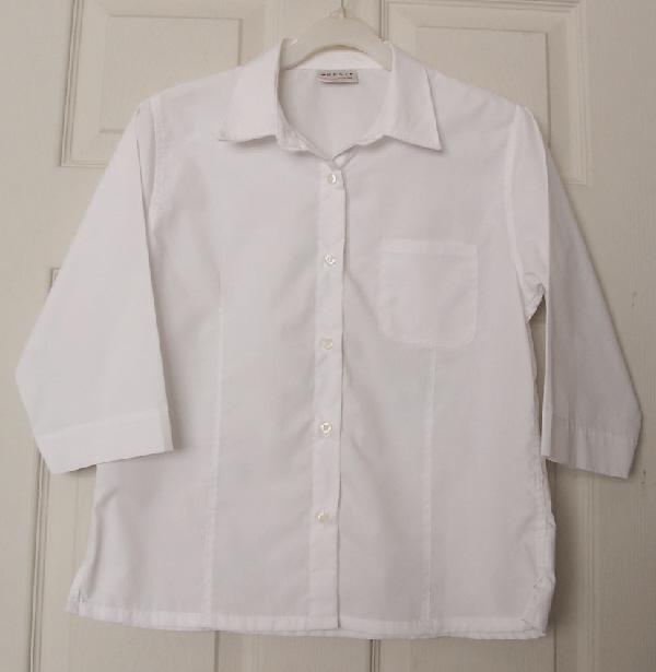 Preview of the first image of Girls Smart White Shirt Blouse By Next - Age 14 yrs  B6.