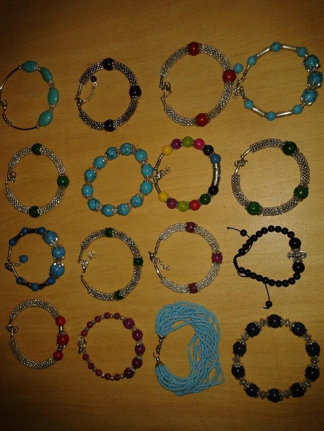 Preview of the first image of 400 Tibetan Silver bracelets, shop market craft fair stock.
