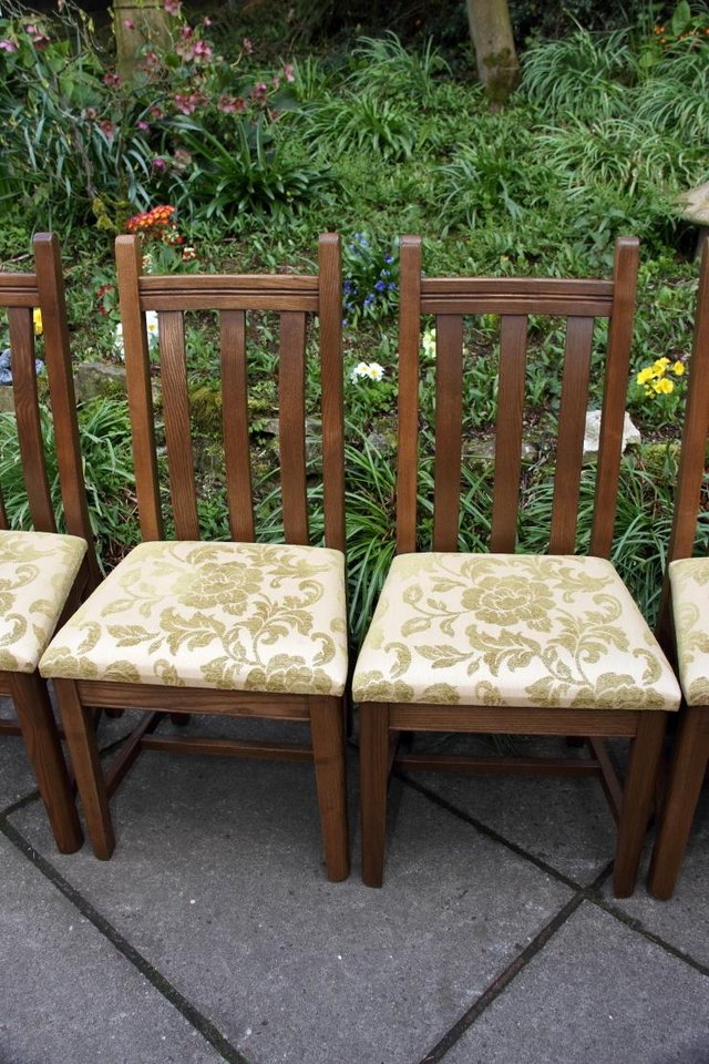 Image 24 of FOUR OLD CHARM ELM COTSWOLD KITCHEN DINING TABLE CHAIRS SET