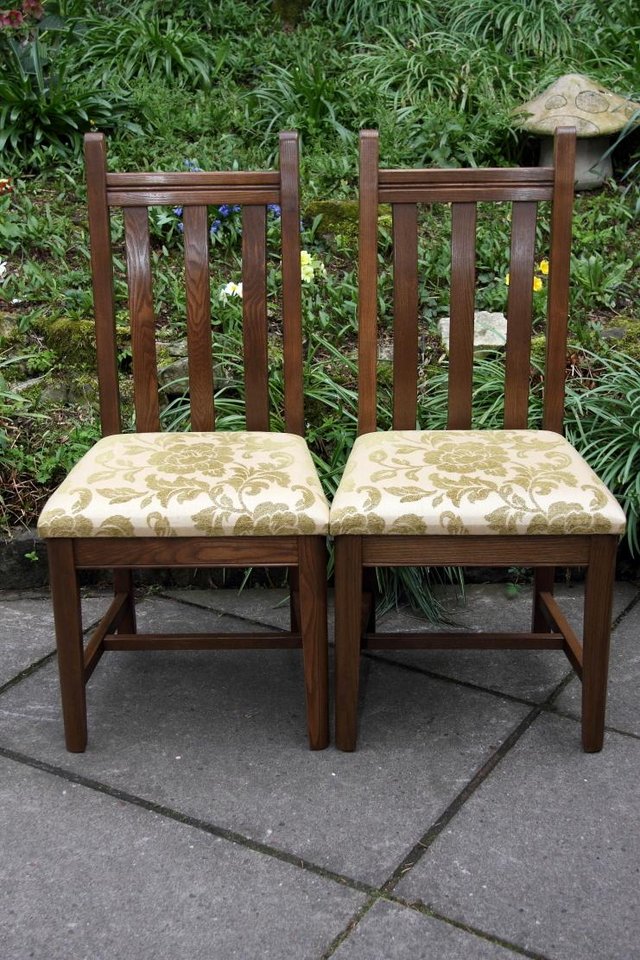 Image 25 of FOUR OLD CHARM ELM COTSWOLD KITCHEN DINING TABLE CHAIRS SET