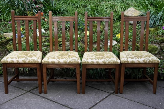 Image 30 of FOUR OLD CHARM ELM COTSWOLD KITCHEN DINING TABLE CHAIRS SET