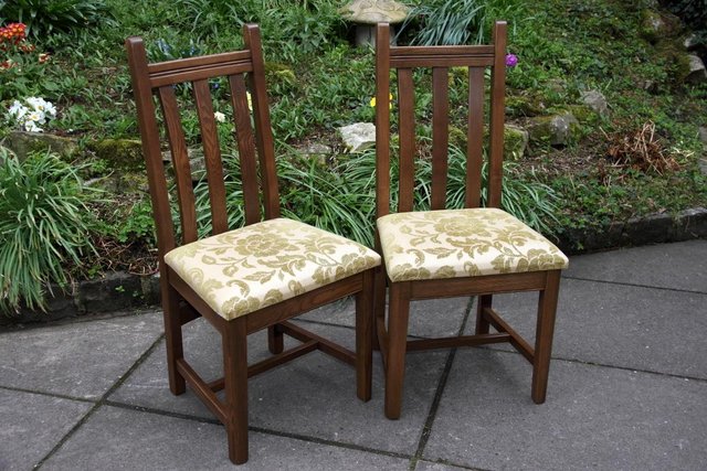 Image 34 of FOUR OLD CHARM ELM COTSWOLD KITCHEN DINING TABLE CHAIRS SET