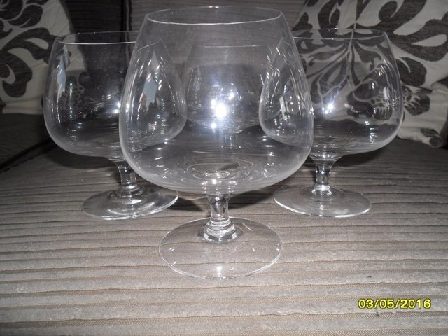 Preview of the first image of Dartington Glass Brandy Glasses.