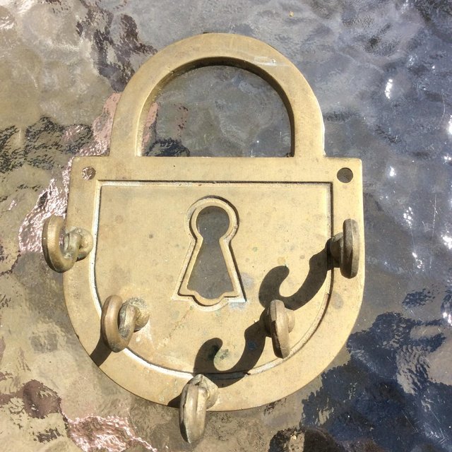 Preview of the first image of Antique brass key holder.
