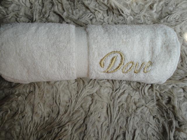 Image 3 of New Beigey Cream Dove Small Hand Towel