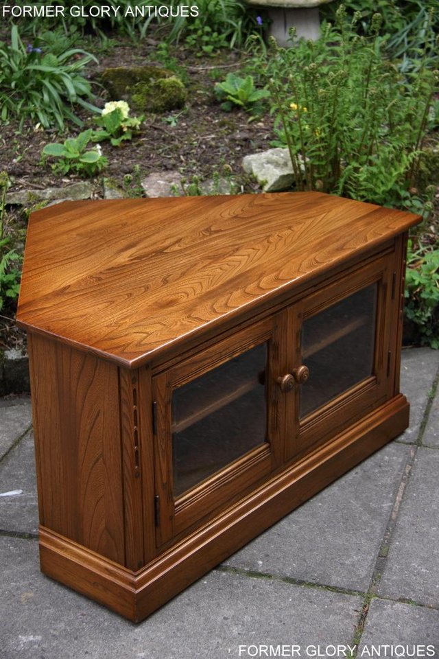 Image 14 of ERCOL MURAL GOLDEN DAWN HI FI DVD CD TV STAND TABLE CABINET