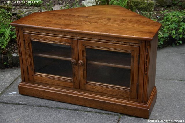 Image 18 of ERCOL MURAL GOLDEN DAWN HI FI DVD CD TV STAND TABLE CABINET