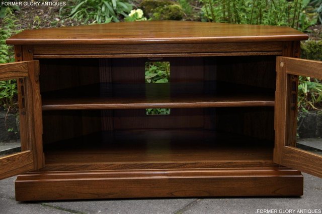 Image 23 of ERCOL MURAL GOLDEN DAWN HI FI DVD CD TV STAND TABLE CABINET