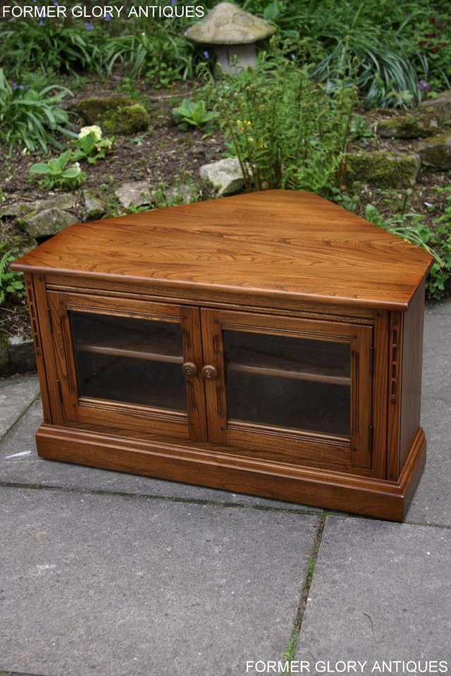 Image 29 of ERCOL MURAL GOLDEN DAWN HI FI DVD CD TV STAND TABLE CABINET