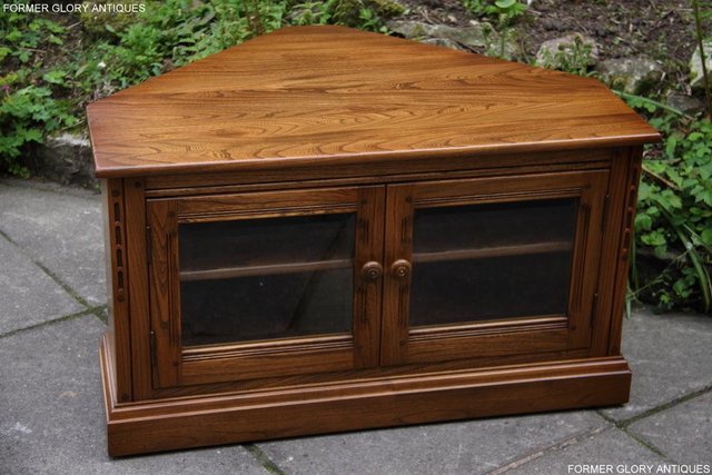 Image 34 of ERCOL MURAL GOLDEN DAWN HI FI DVD CD TV STAND TABLE CABINET