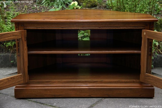 Image 39 of ERCOL MURAL GOLDEN DAWN HI FI DVD CD TV STAND TABLE CABINET