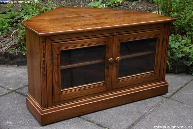 Image 55 of ERCOL MURAL GOLDEN DAWN HI FI DVD CD TV STAND TABLE CABINET