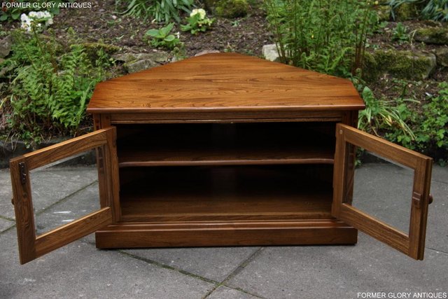 Image 57 of ERCOL MURAL GOLDEN DAWN HI FI DVD CD TV STAND TABLE CABINET