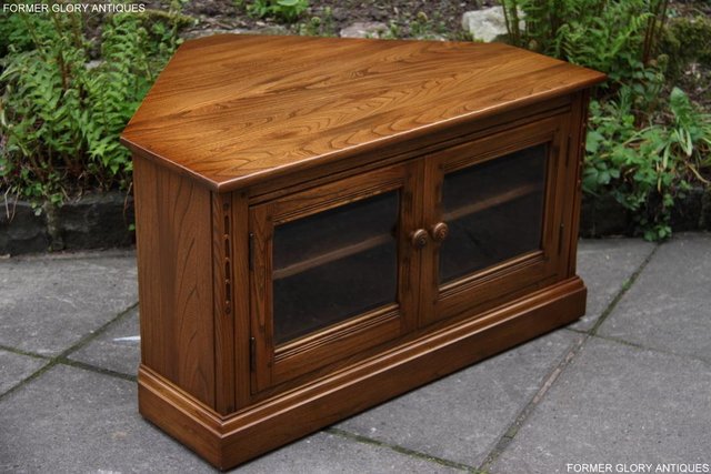 Image 59 of ERCOL MURAL GOLDEN DAWN HI FI DVD CD TV STAND TABLE CABINET