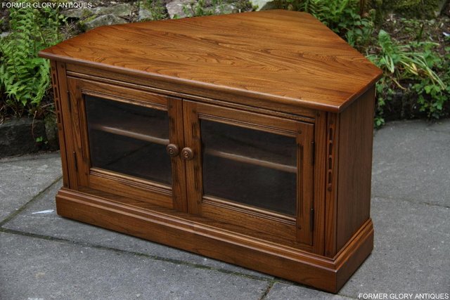Image 60 of ERCOL MURAL GOLDEN DAWN HI FI DVD CD TV STAND TABLE CABINET