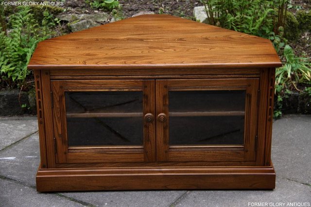 Image 61 of ERCOL MURAL GOLDEN DAWN HI FI DVD CD TV STAND TABLE CABINET
