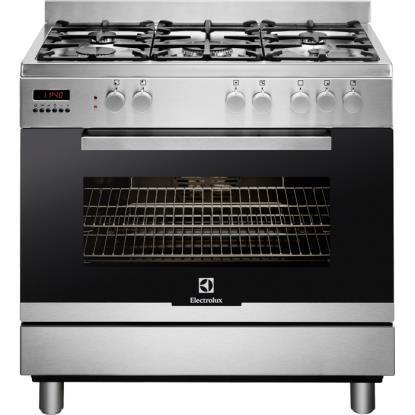 Preview of the first image of ELECTROLUX 90CM STAINLESS STEEL DUAL FUEL RANGE COOKER NEW.