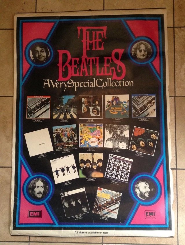 Preview of the first image of Let it Be Original Promotional Shop Poster THE BEATLES.
