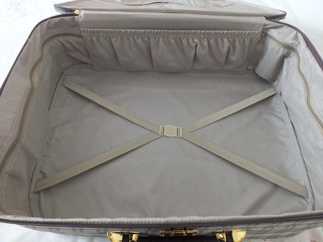 Image 3 of Brown & Beige Check Suitcase (New)