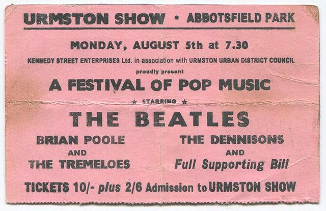 Preview of the first image of Beatles Ticket Urmston 1963.